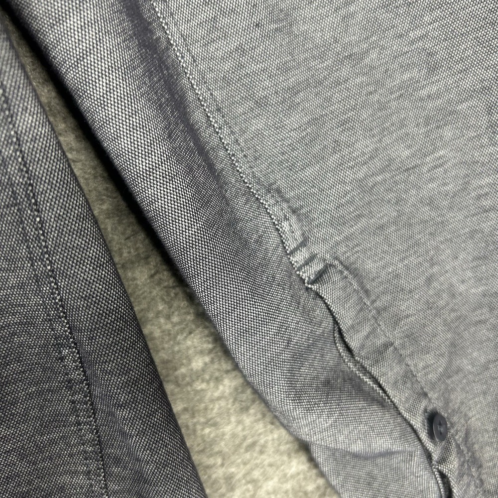 Lululemon Commission Shirt Mens L River Blue Enzyme Dyed Long Sleeve - Picture 9 of 11